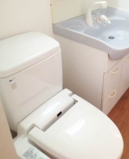 トイレ　落ち着いた色調のトイレです