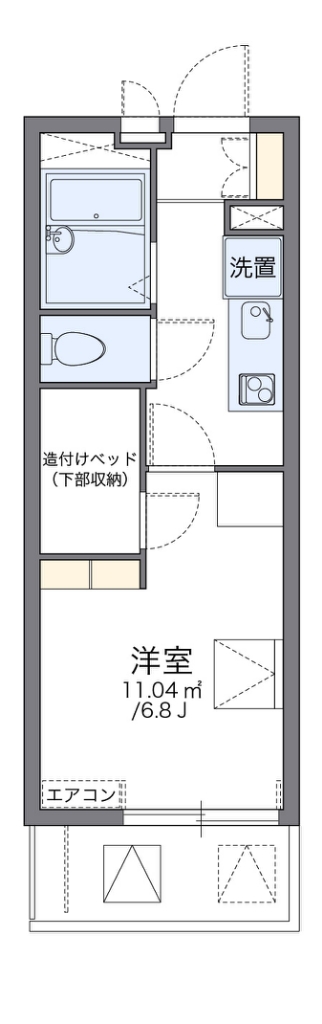 レオパレスLA CASAIIの間取り写真