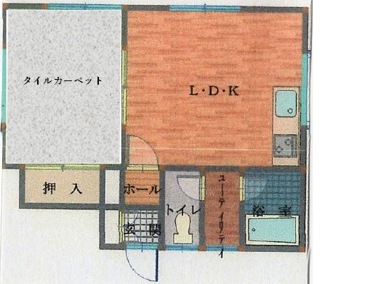 酒田市亀ケ崎のアパートの間取り