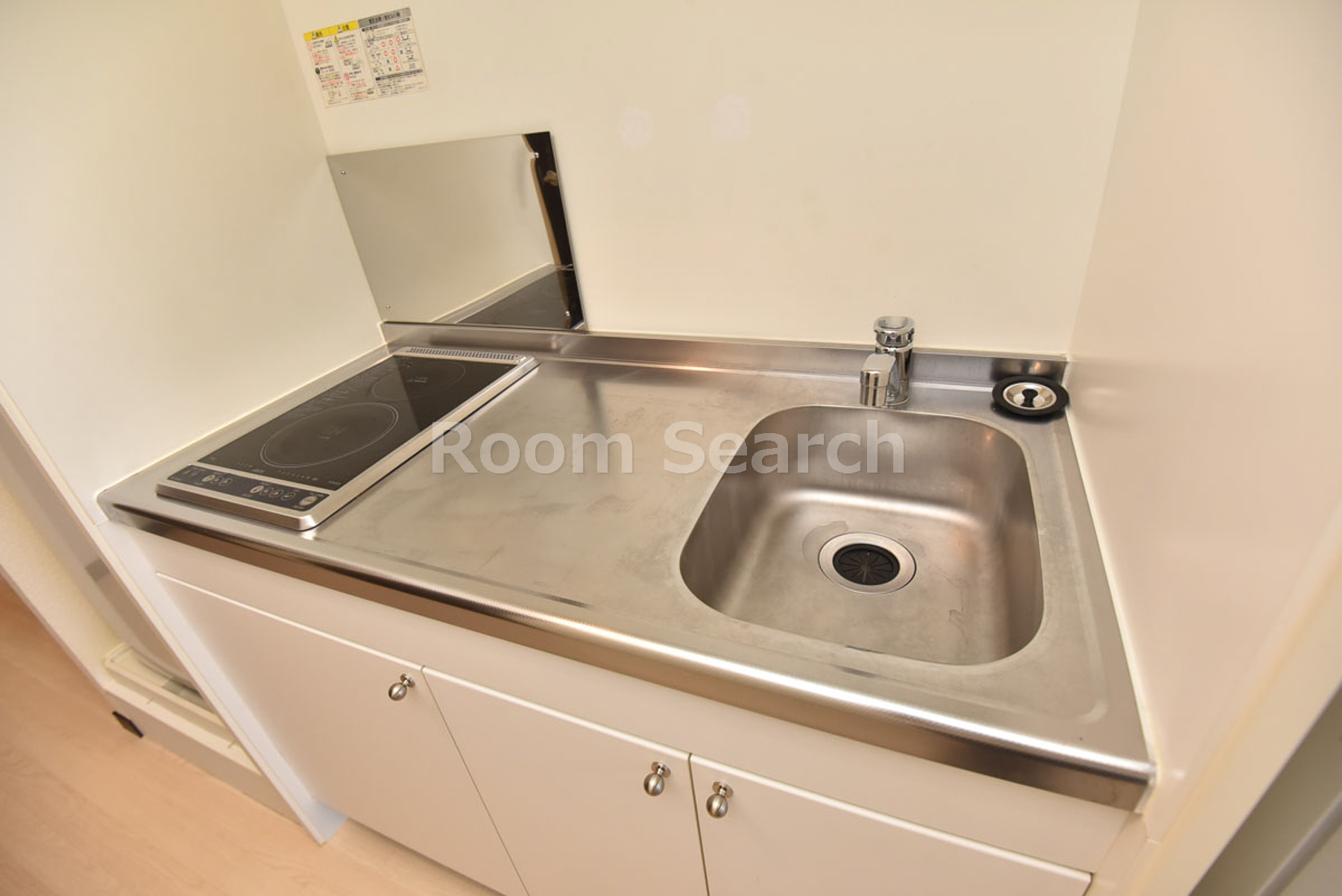 キッチン　2口コンロ、キッチン収納