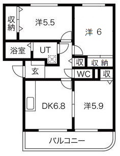 あさひレジデンス新前橋の間取り