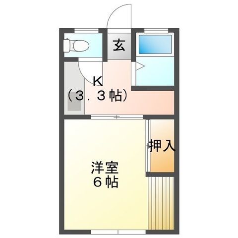 サンハイツ蘭梅の間取り