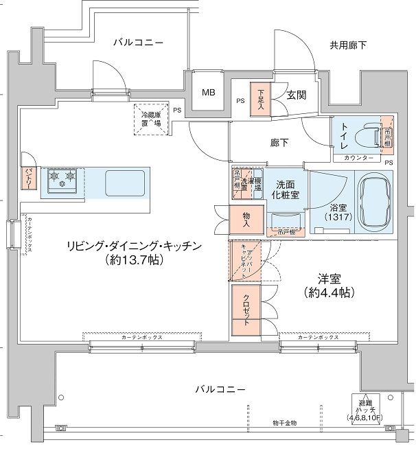 アジールコート新高円寺の間取り