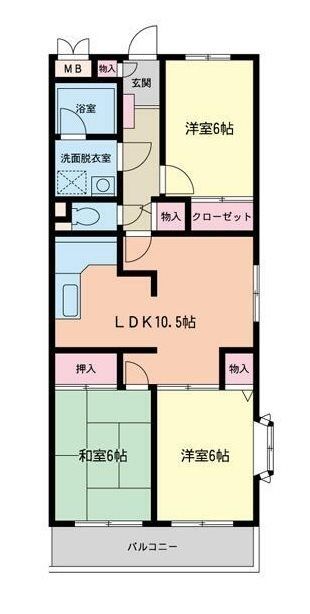 ふじみ野市鶴ケ岡のマンションの間取り