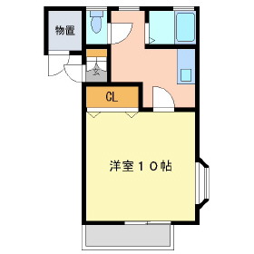 郡山市開成のアパートの間取り