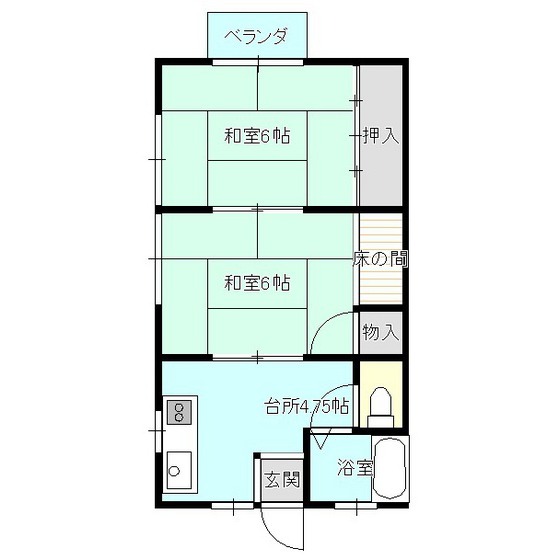 コーポ門の間取り