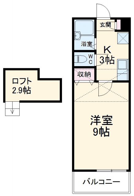 神奈川県座間市さがみ野１（アパート）の賃貸物件の間取り
