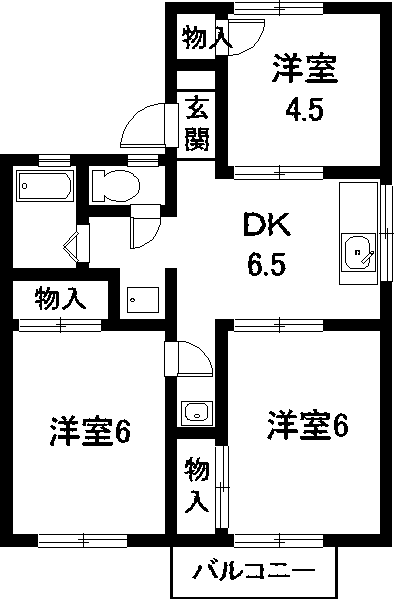 知多郡東浦町大字石浜のアパートの間取り