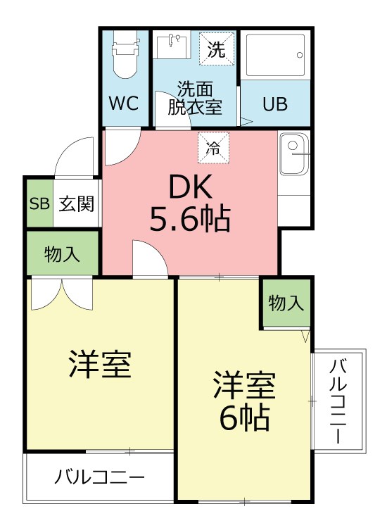 中郡大磯町国府新宿のアパートの間取り