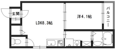 姫路市京口町のアパートの間取り