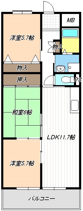 第２伊藤ハイツの間取り