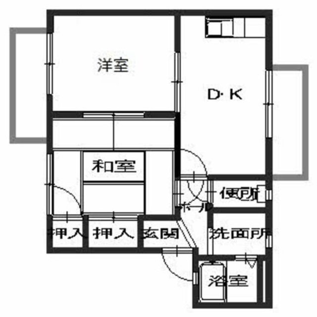 有田市宮原町東のアパートの間取り