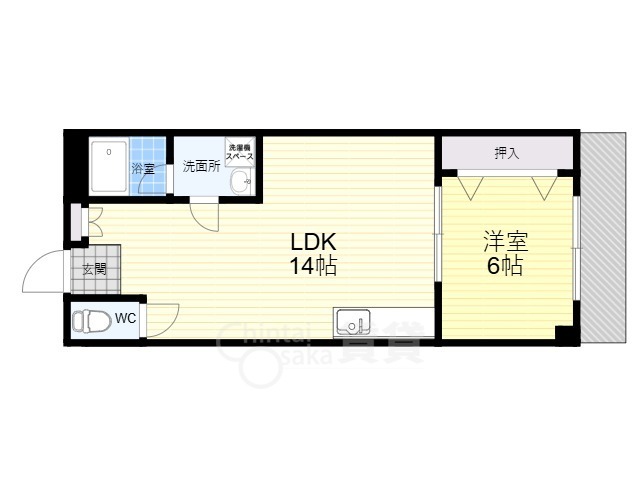 大阪市城東区古市のマンションの間取り