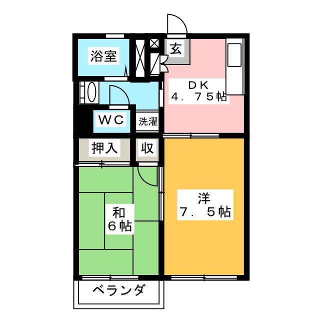 コーポ萩原の間取り