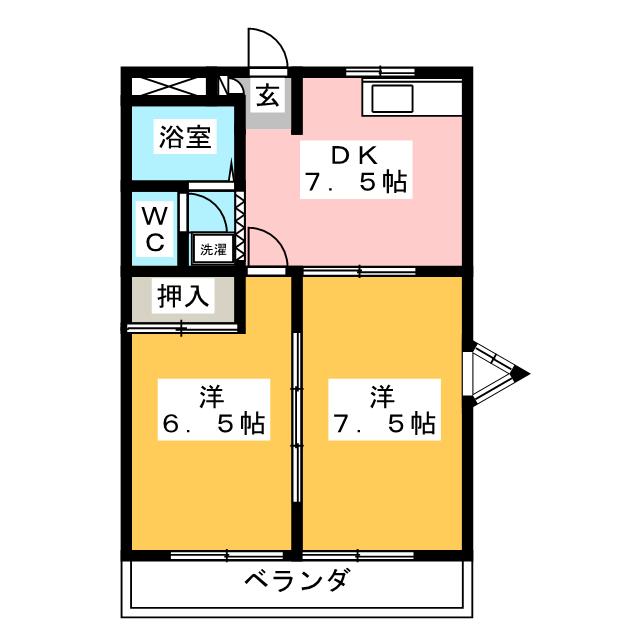 グローバルハイツ中山Ｂの間取り