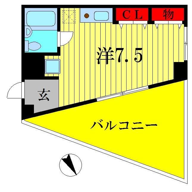 ラ・メゾンＭ2の間取り