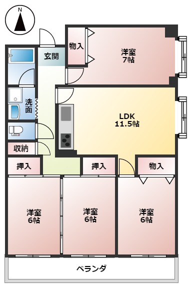 リバーサイド鎌倉の間取り