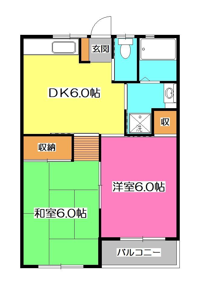 セゾン細山パート２の間取り