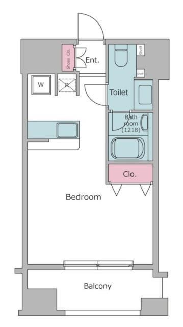 港区東新橋のマンションの間取り