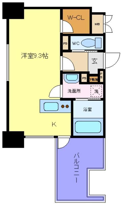 仙台市青葉区大町のマンションの間取り