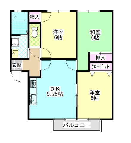 フォブールあおいの間取り