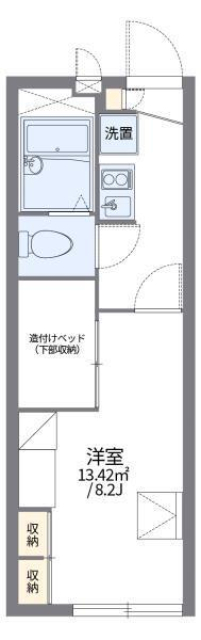 松山市会津町のアパートの間取り