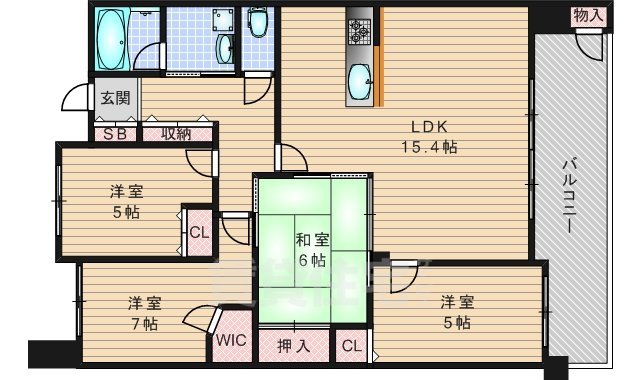 パデシオン伊勢田駅前の間取り