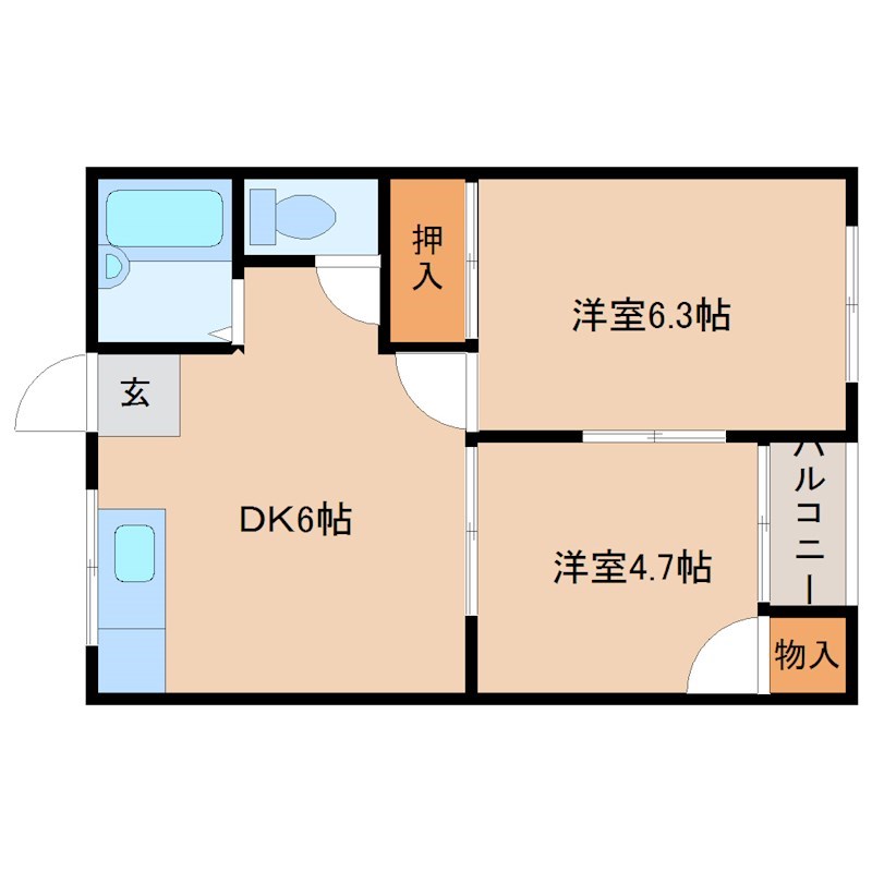 尼崎市名神町のマンションの間取り