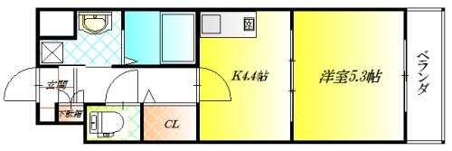 藤井寺市岡のマンションの間取り