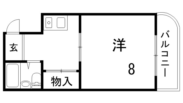 ハイツ湊川の間取り