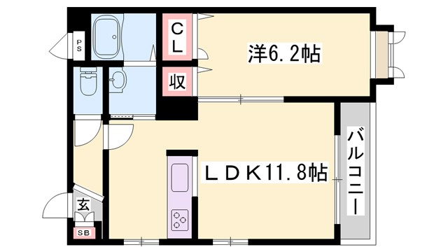 【カルムリー福崎　Ｂ棟の間取り】