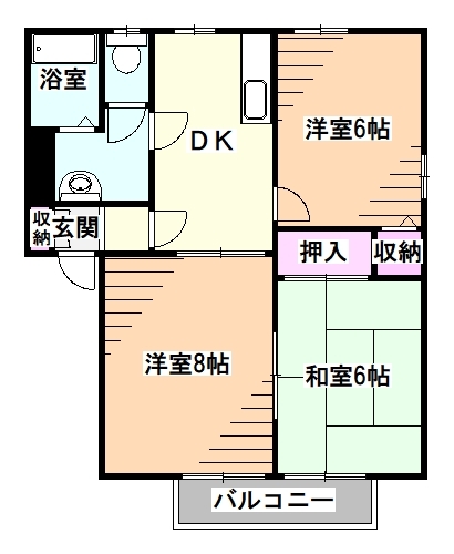 ベルグリーンハイツBの間取り