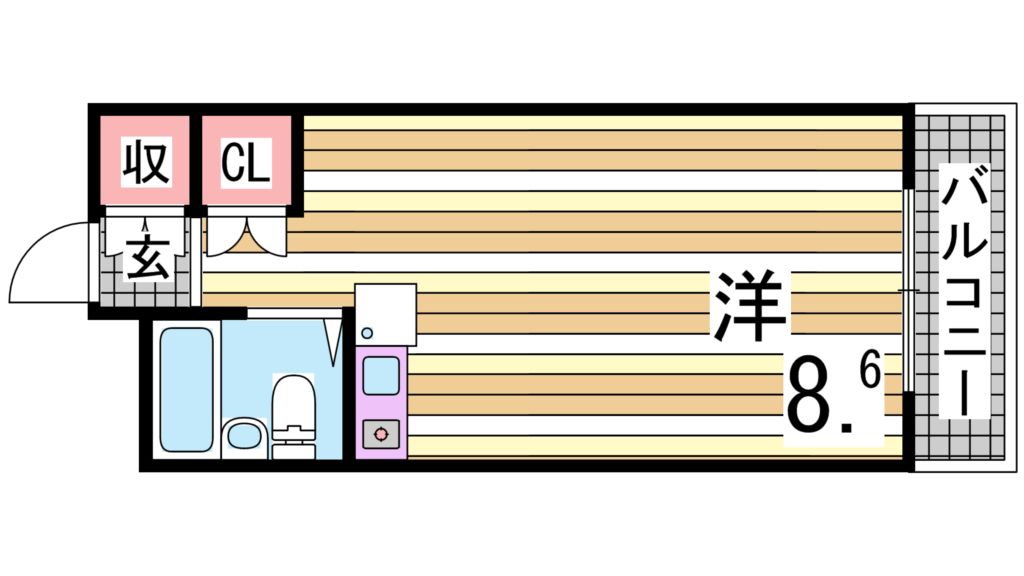 神戸市西区伊川谷町有瀬のマンションの間取り