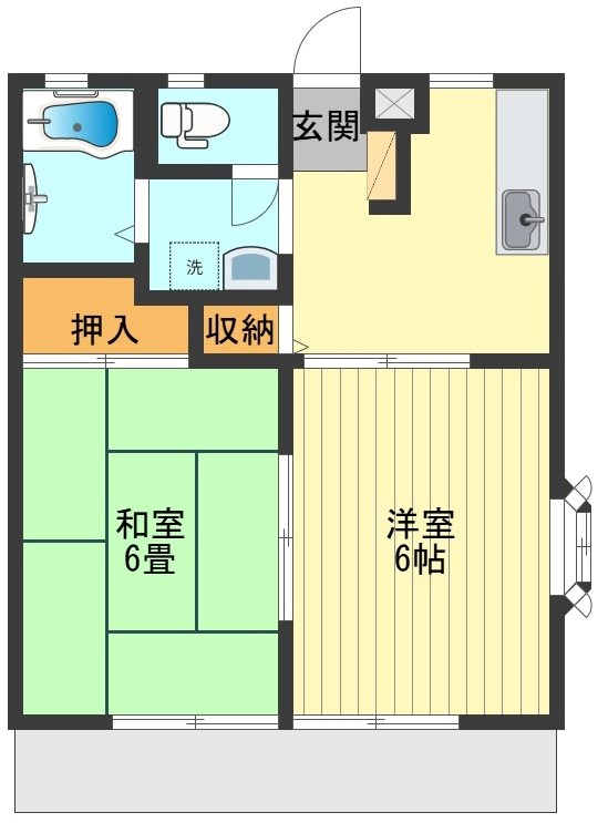 サンハイツシミズＡの間取り