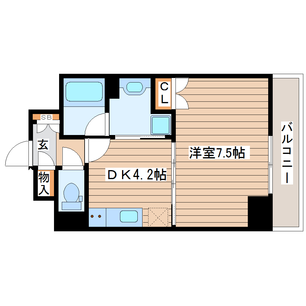 ラフルール連坊の間取り