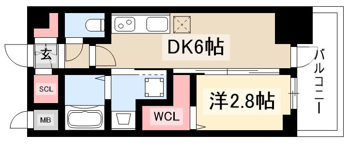 エステムコート名古屋　TWIN　EASTの間取り