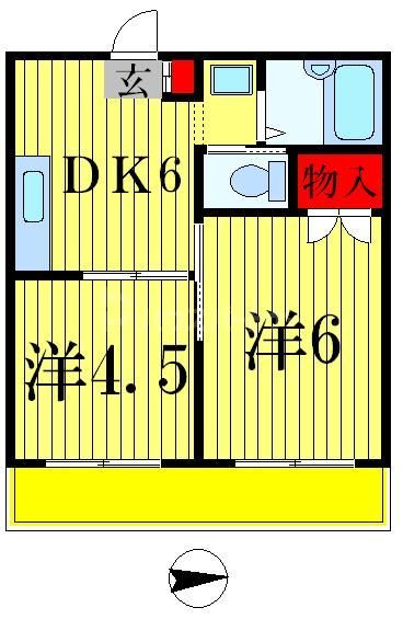 松戸市緑ケ丘のマンションの間取り