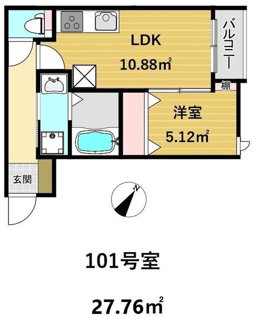 【ｋａｇ．Ｒ（カグアール）　福大前の間取り】