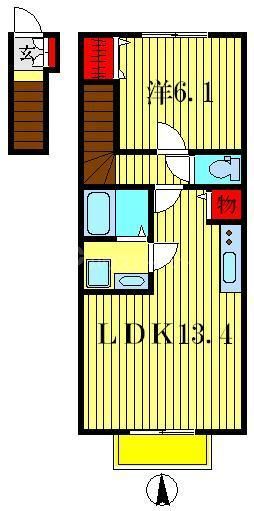 葛飾区東四つ木のアパートの間取り