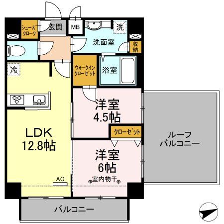 江戸川区東葛西のマンションの間取り