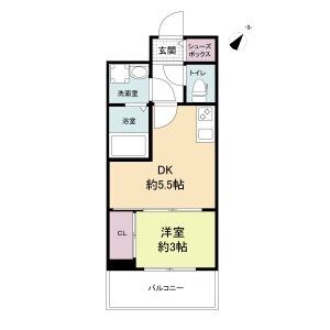 神戸市中央区海岸通のマンションの間取り