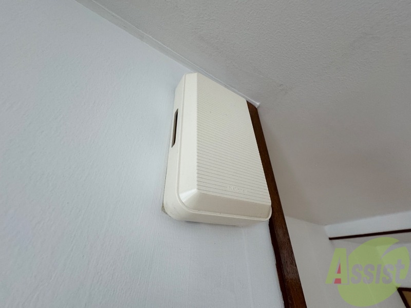 セキュリティ　来客時にはこちらのチャイムが鳴りますよ。