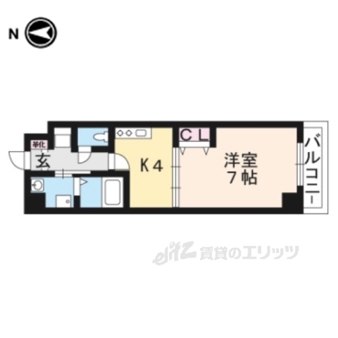 イクスコート大津駅前の間取り
