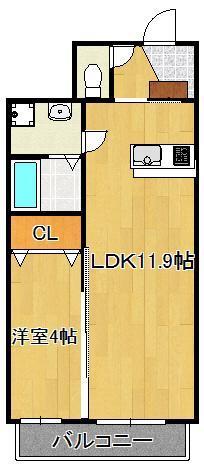 アドヴァンスコート到津の森の間取り