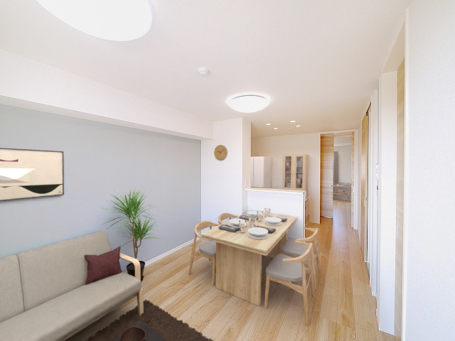 居室・リビング　CGで家具等を配置したもので家具等は含まれません