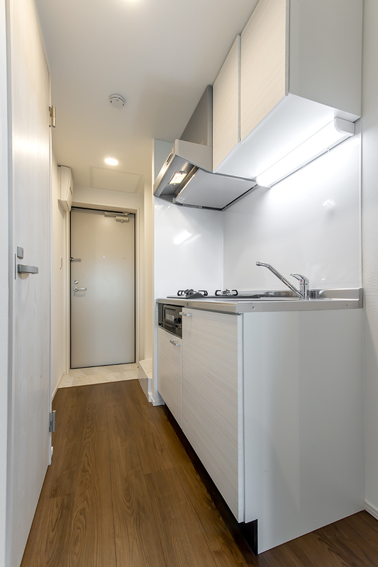 キッチン　２口ガスコンロ付システムキッチン　※反転タイプ別部屋