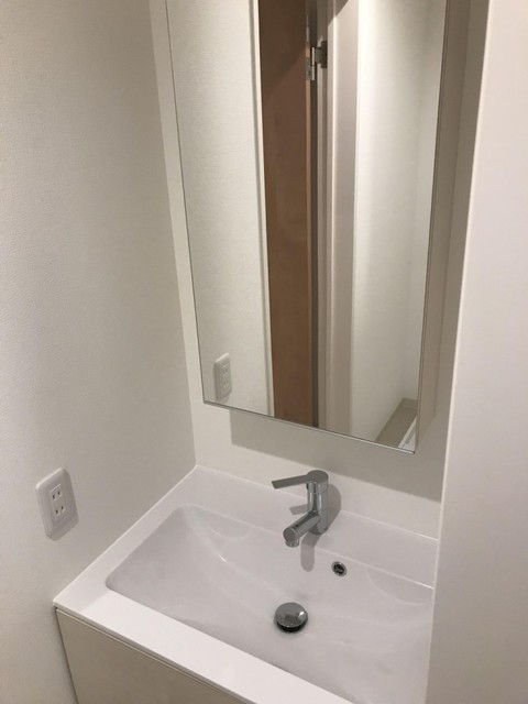 洗面設備　【洗面化粧台】新築時の写真