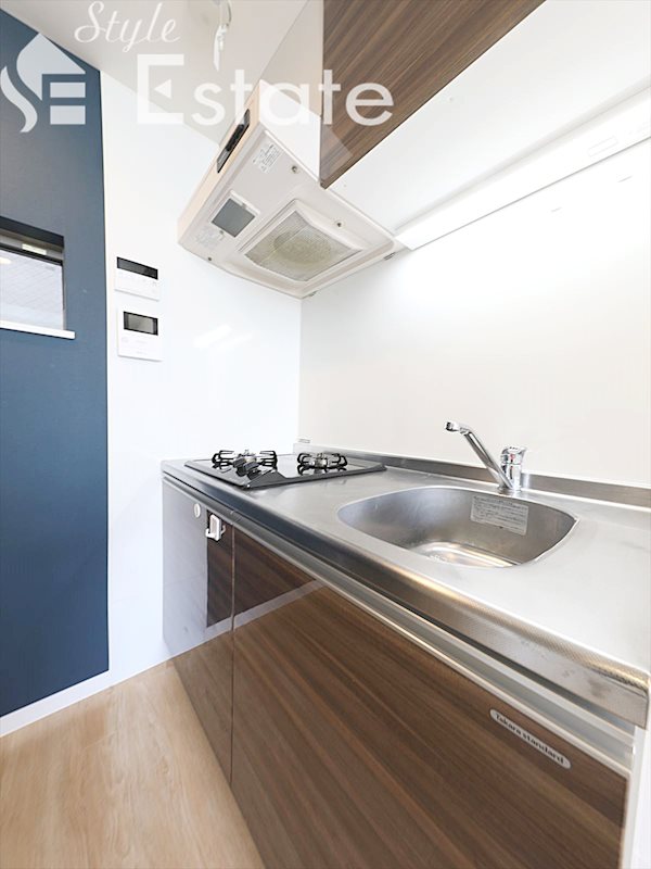 キッチン　システムキッチン★2口ガスコンロ付★収納スペース付