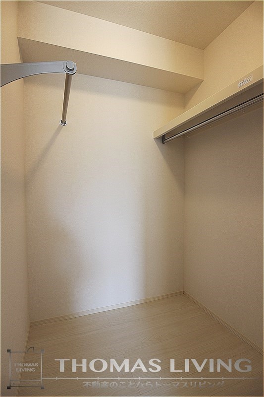 収納　大容量のウォークインクローゼットです。