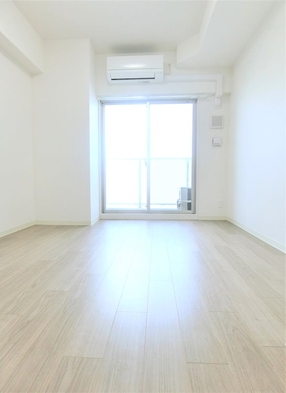 居室・リビング　白を用いた落ち着いた居室です。